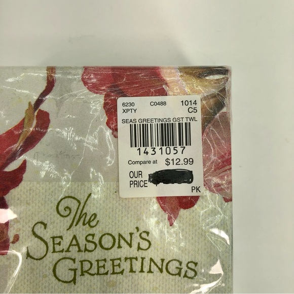NAPKINS AND NAPKIN HOLDER SEASONS GREETINGS - Picture 10 of 14